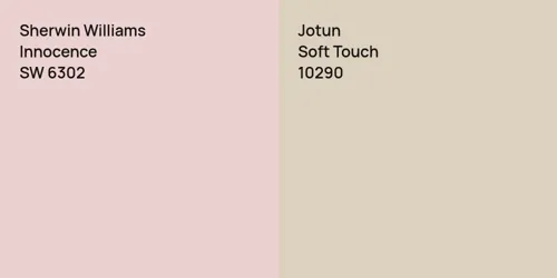 SW 6302 Innocence vs 10290 Soft Touch