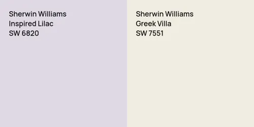 SW 6820 Inspired Lilac vs SW 7551 Greek Villa