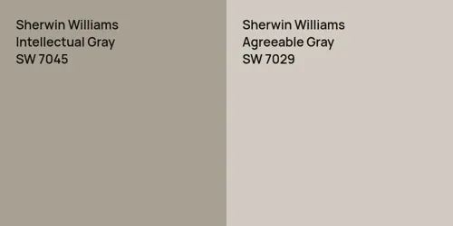 SW 7045 Intellectual Gray vs SW 7029 Agreeable Gray