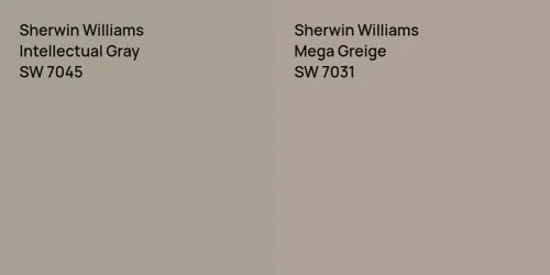 SW 7045 Intellectual Gray vs SW 7031 Mega Greige