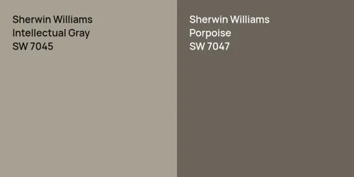 SW 7045 Intellectual Gray vs SW 7047 Porpoise