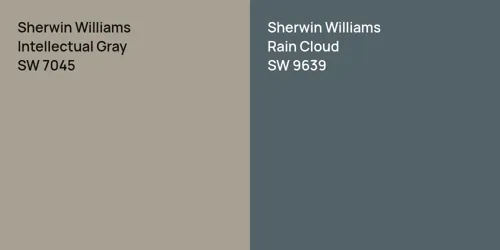 SW 7045 Intellectual Gray vs SW 9639 Rain Cloud