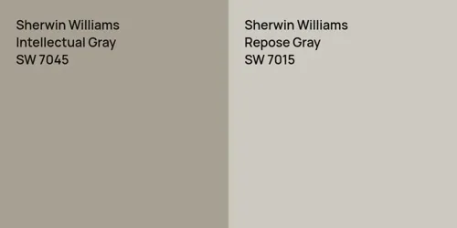 SW 7045 Intellectual Gray vs SW 7015 Repose Gray