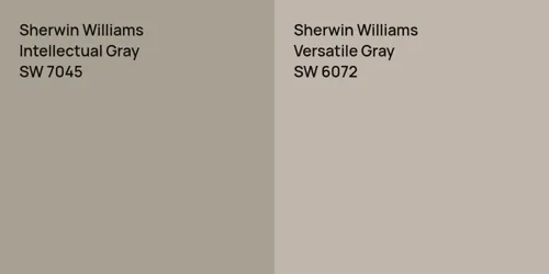 SW 7045 Intellectual Gray vs SW 6072 Versatile Gray