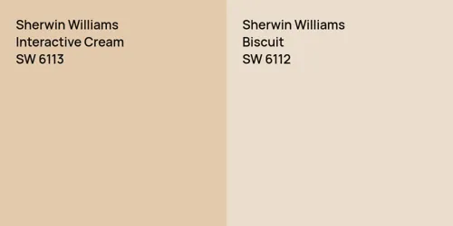 SW 6113 Interactive Cream vs SW 6112 Biscuit