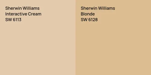 SW 6113 Interactive Cream vs SW 6128 Blonde