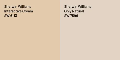 SW 6113 Interactive Cream vs SW 7596 Only Natural