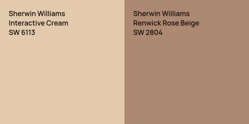 SW 6113 Interactive Cream vs SW 2804 Renwick Rose Beige