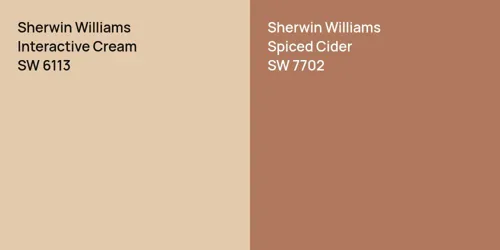 SW 6113 Interactive Cream vs SW 7702 Spiced Cider