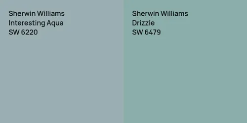 SW 6220 Interesting Aqua vs SW 6479 Drizzle