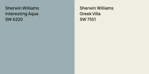 SW 6220 Interesting Aqua vs SW 7551 Greek Villa