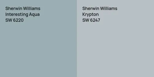 SW 6220 Interesting Aqua vs SW 6247 Krypton