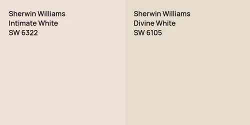 SW 6322 Intimate White vs SW 6105 Divine White