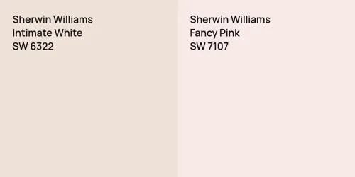 SW 6322 Intimate White vs SW 7107 Fancy Pink