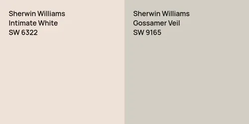 SW 6322 Intimate White vs SW 9165 Gossamer Veil