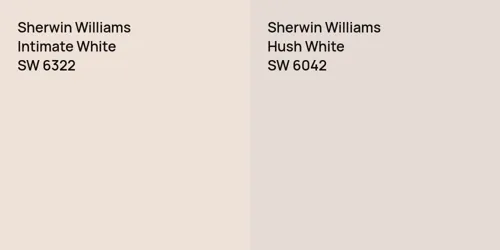 SW 6322 Intimate White vs SW 6042 Hush White