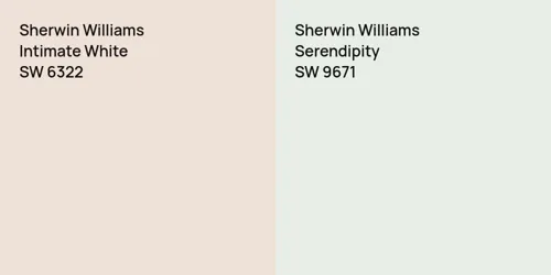 SW 6322 Intimate White vs SW 9671 Serendipity