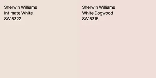 SW 6322 Intimate White vs SW 6315 White Dogwood