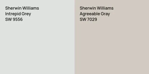 SW 9556 Intrepid Grey vs SW 7029 Agreeable Gray