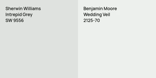 SW 9556 Intrepid Grey vs 2125-70 Wedding Veil