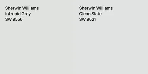 SW 9556 Intrepid Grey vs SW 9621 Clean Slate