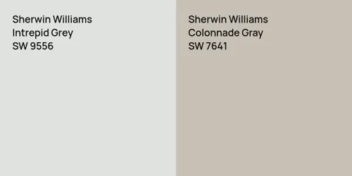 SW 9556 Intrepid Grey vs SW 7641 Colonnade Gray