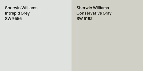 SW 9556 Intrepid Grey vs SW 6183 Conservative Gray