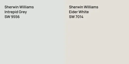 SW 9556 Intrepid Grey vs SW 7014 Eider White