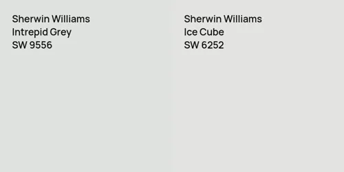 SW 9556 Intrepid Grey vs SW 6252 Ice Cube