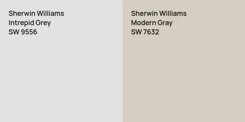 SW 9556 Intrepid Grey vs SW 7632 Modern Gray