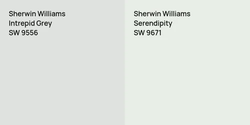 SW 9556 Intrepid Grey vs SW 9671 Serendipity