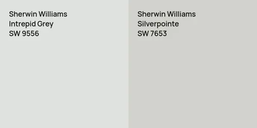 SW 9556 Intrepid Grey vs SW 7653 Silverpointe