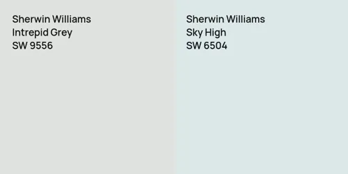 SW 9556 Intrepid Grey vs SW 6504 Sky High