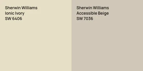 SW 6406 Ionic Ivory vs SW 7036 Accessible Beige