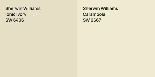 SW 6406 Ionic Ivory vs SW 9667 Carambola