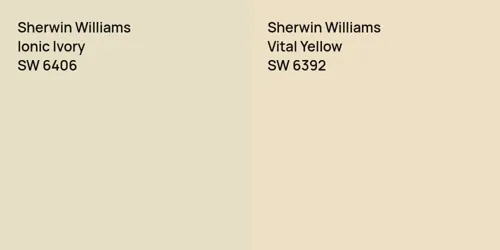 SW 6406 Ionic Ivory vs SW 6392 Vital Yellow