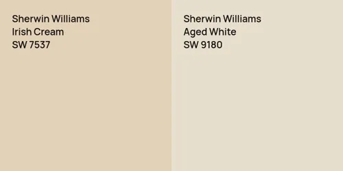 SW 7537 Irish Cream vs SW 9180 Aged White