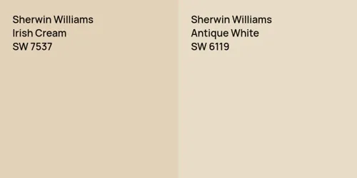 SW 7537 Irish Cream vs SW 6119 Antique White