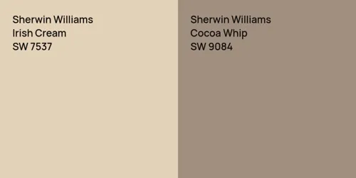 SW 7537 Irish Cream vs SW 9084 Cocoa Whip