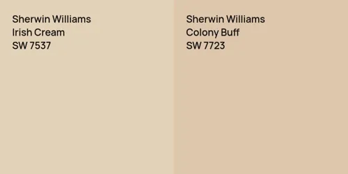 SW 7537 Irish Cream vs SW 7723 Colony Buff