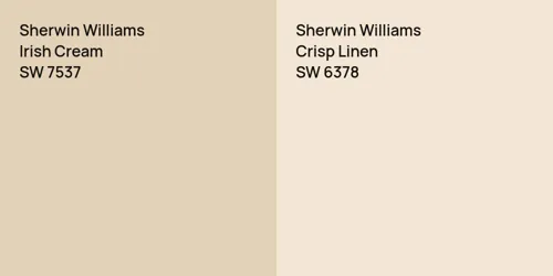 SW 7537 Irish Cream vs SW 6378 Crisp Linen