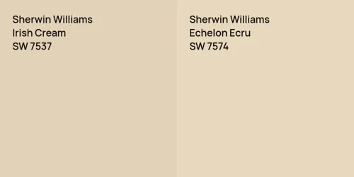 SW 7537 Irish Cream vs SW 7574 Echelon Ecru