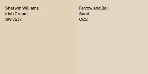 SW 7537 Irish Cream vs CC2 Sand