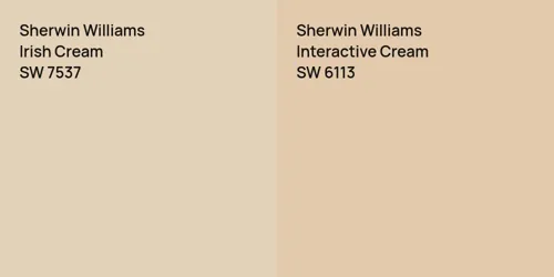 SW 7537 Irish Cream vs SW 6113 Interactive Cream