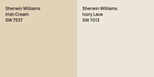 SW 7537 Irish Cream vs SW 7013 Ivory Lace