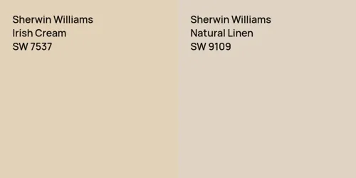 SW 7537 Irish Cream vs SW 9109 Natural Linen