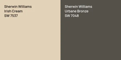 SW 7537 Irish Cream vs SW 7048 Urbane Bronze