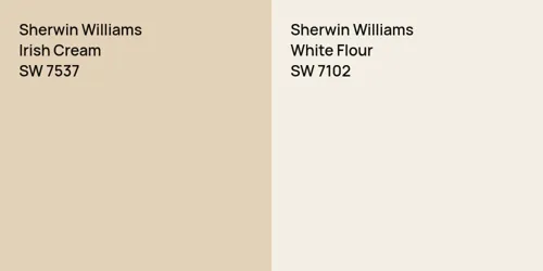 SW 7537 Irish Cream vs SW 7102 White Flour