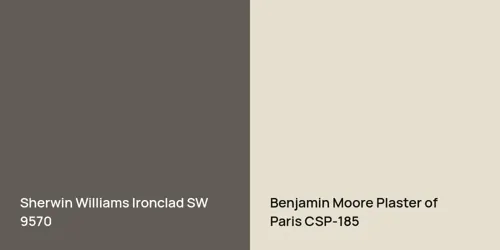 SW 9570 Ironclad vs CSP-185 Plaster of Paris