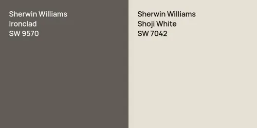 SW 9570 Ironclad vs SW 7042 Shoji White